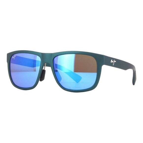 New MAUI JIM Puakea Blue Polarised Square B670 03 Sunglasses Women - Picture 1 of 4